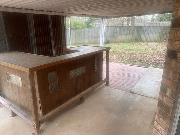 Patio with a bar.