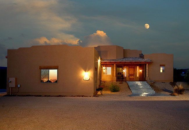 Front of home at dusk
