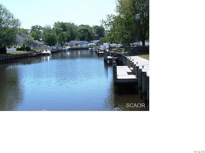Scenic view down canal