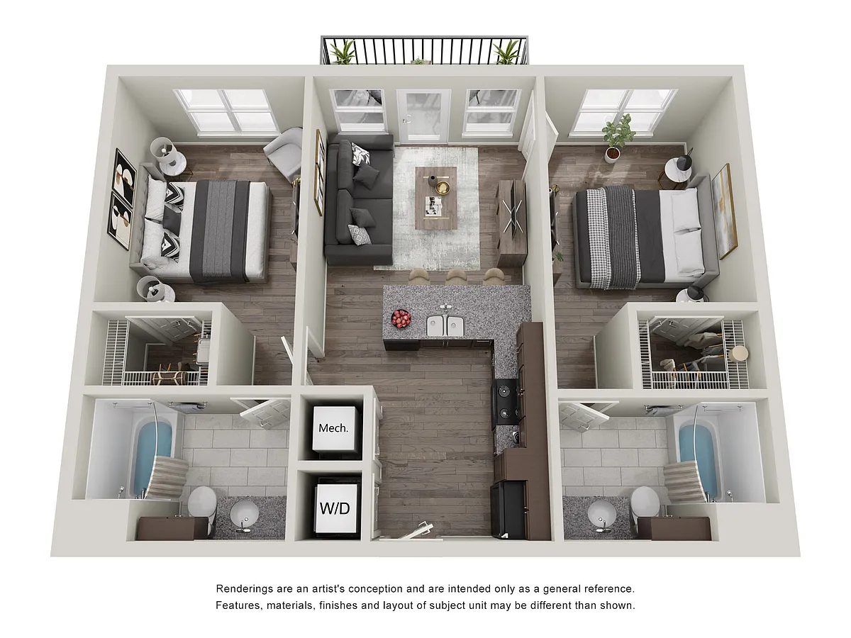 Floor plan 2 Bedroom