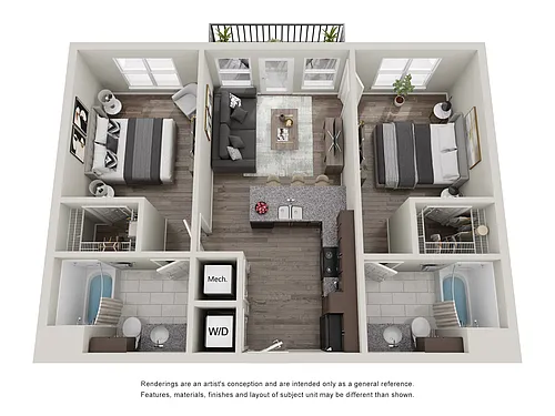 Floor plan 2 Bedroom