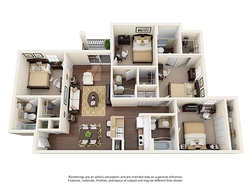 Floor plan 4 Bedroom 4 Bath