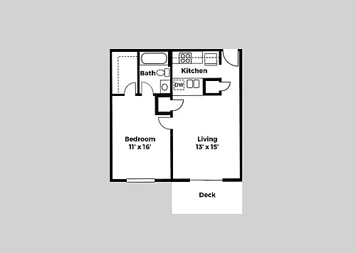 Floor plan 1 Bed 1 Bath