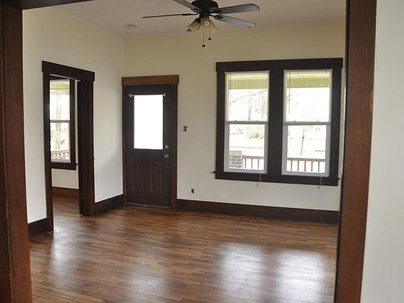 Living Room with original, refinished hardwood floors