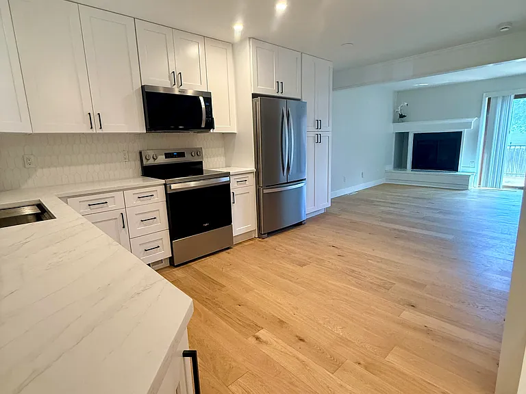 Kitchen open to living room