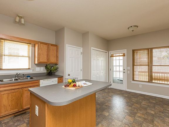 Open kitchen and dining area