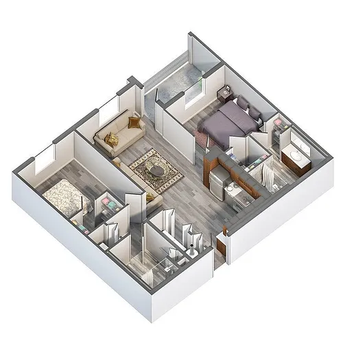 Floor plan 2BR-40