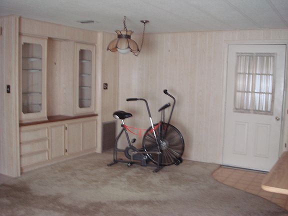 Dining area with hutch
