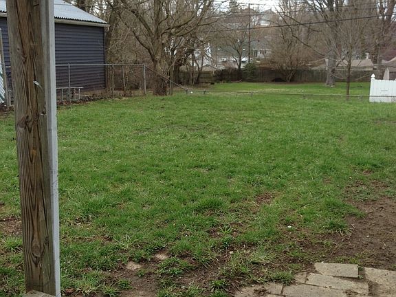 Full fenced in back yard with detached garage