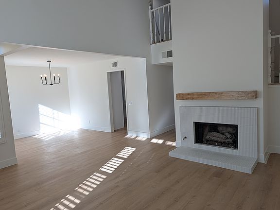 Living room and dining room