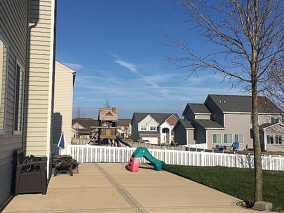 New large concrete patio