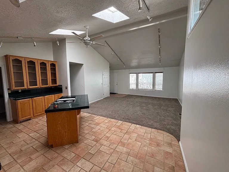 kitchen & living room