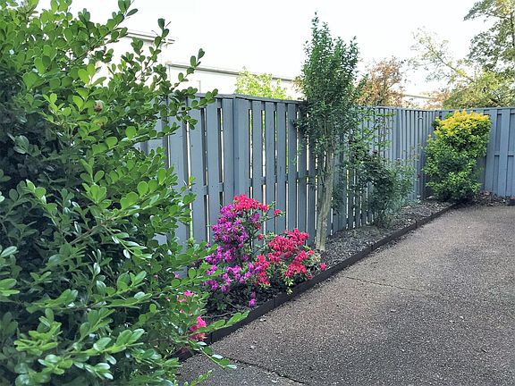 Patio with small garden