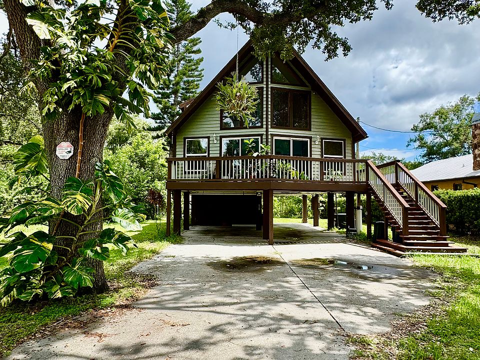 2-story tree house on stilts.