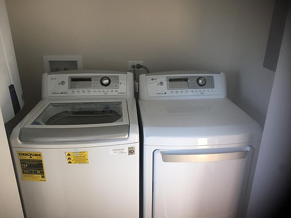 laundry closet in unit