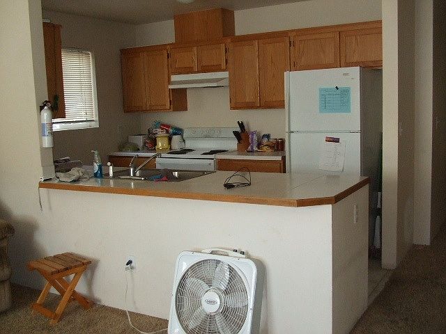 open kitchen area