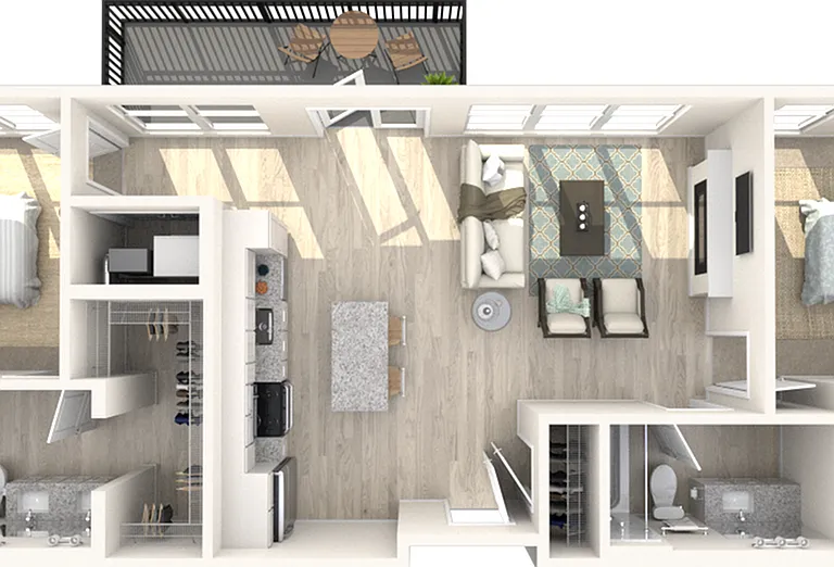 B2 - Two Bedroom | Two Bathroom B2 - Two Bedroom | Two Bathroom