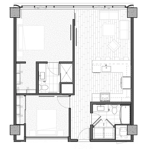 Floor plan Two Bedroom