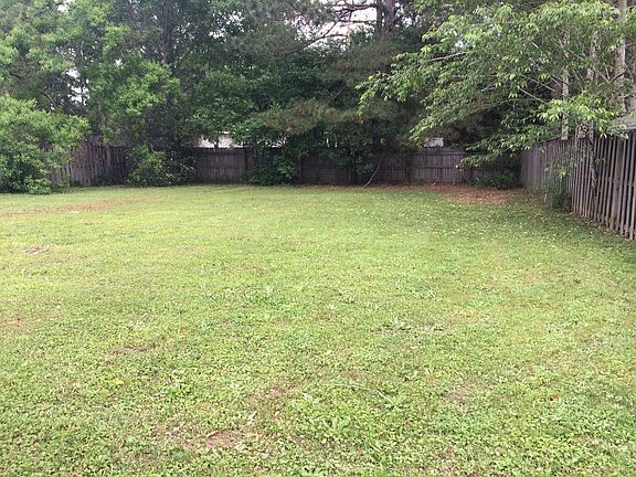 fenced backyard