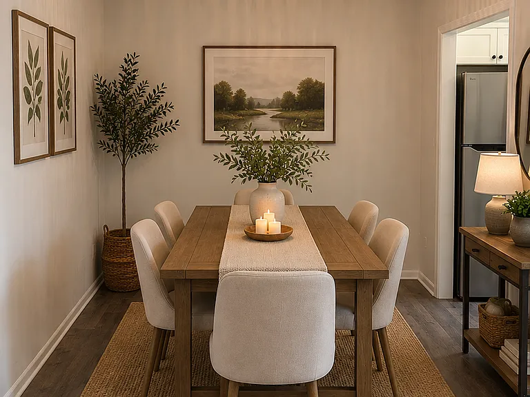 Dining Room with Access to the Kitchen and Second Floor Living Area