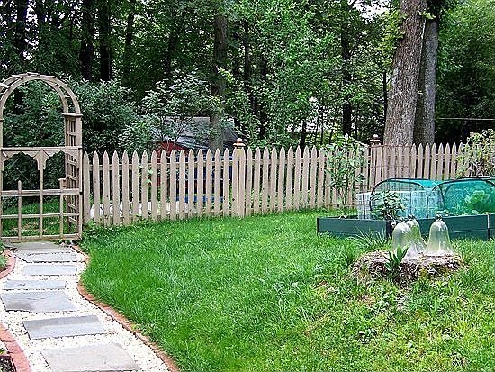 cedar fence with arbor