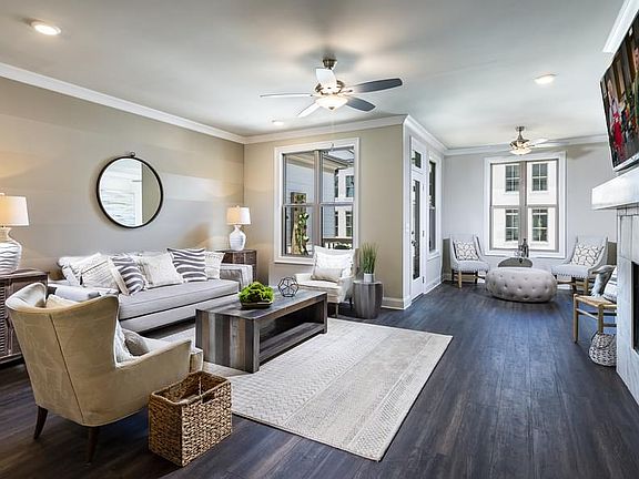 Garrett II Home Design Family Room and Sunroom
