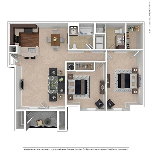 Floor plan 2 Bedroom Traditional