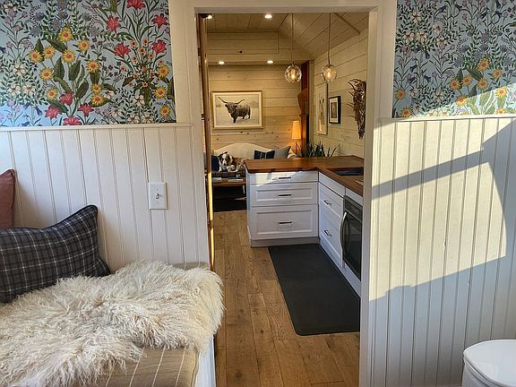 bathroom view to living area