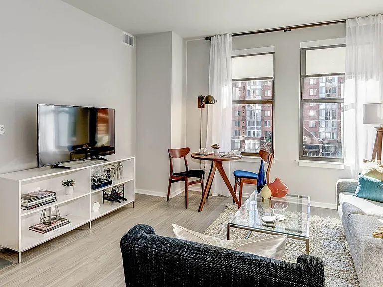 Living Room with Hardwood Flooring