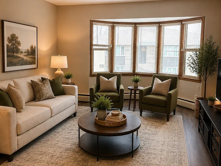 Staged Living Room with LVP Flooring