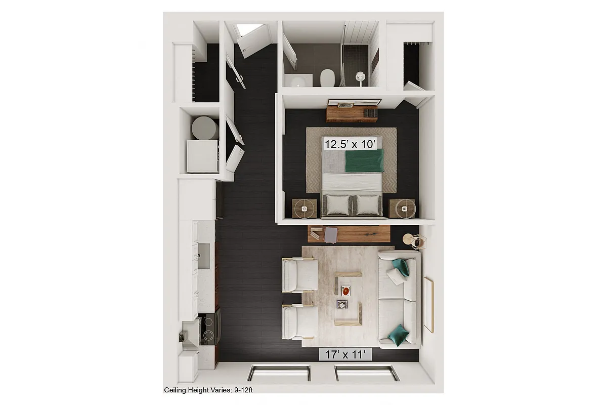 Floor plan Paige - 1 Bed, 1 Bath