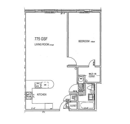 Floor plan 1 Bedroom Ultra Deluxe