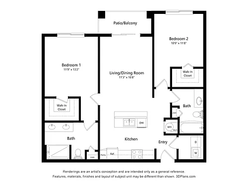 Floor plan 2B2BS