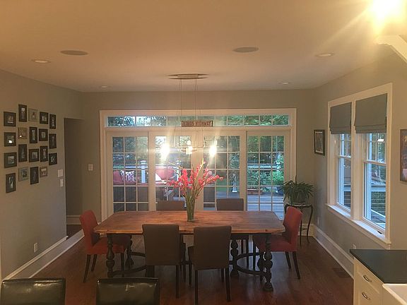Dining area open to deck 