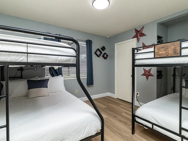 Bedroom #3 with 1 Full Bed and 3 Twin Beds