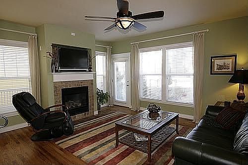 Gleaming hardwood floors and craftsman trim