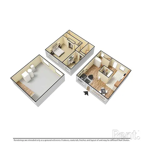 Floor plan 2 bedroom Townhouse