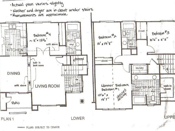 Bedrooms #1 and #3 are available
