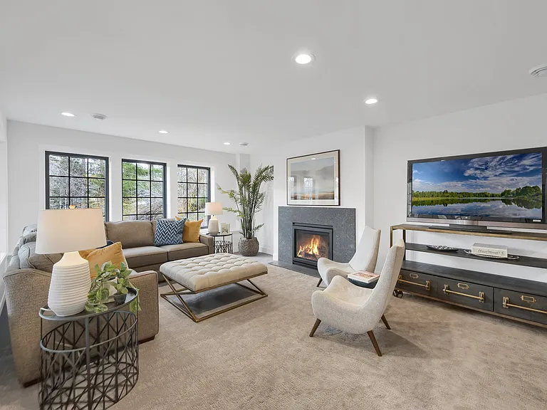 Family Rm w Fireplace Walk Out Level
