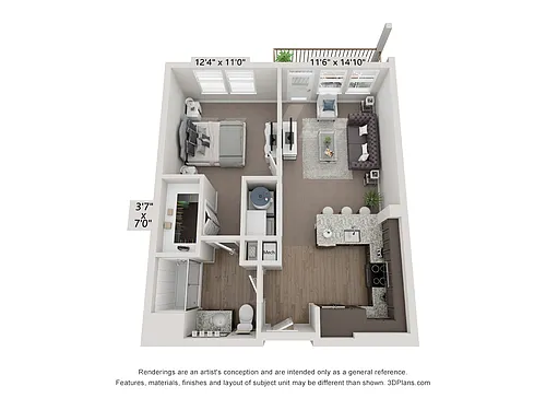 Floor plan 1X1