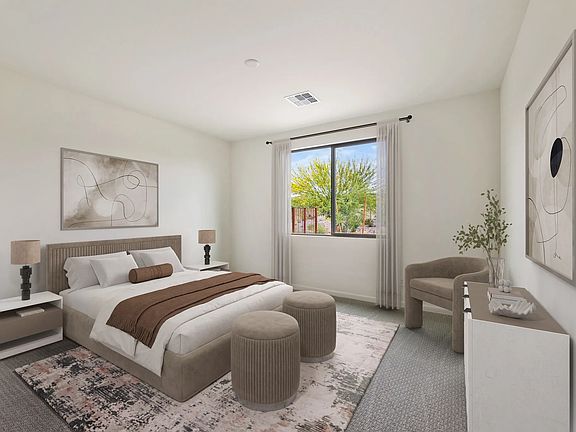 Virtually Staged Dream Primary Bed