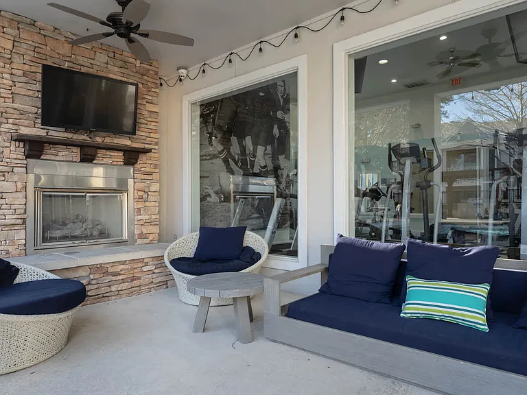Poolside Lounge with Fireplace