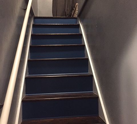 Recently refinished stairs