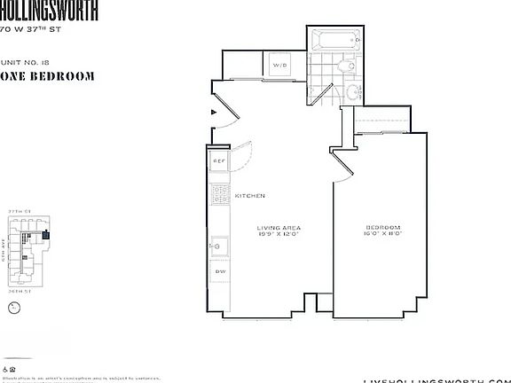 2nd image of 70 W 37th St #718