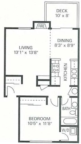 Floor plan Large 1B 1B