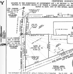 Lt1 COLUMBUS STREET, Two Rivers, WI, 54241