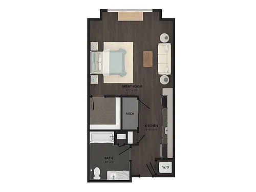 Floor plan Studio-S6