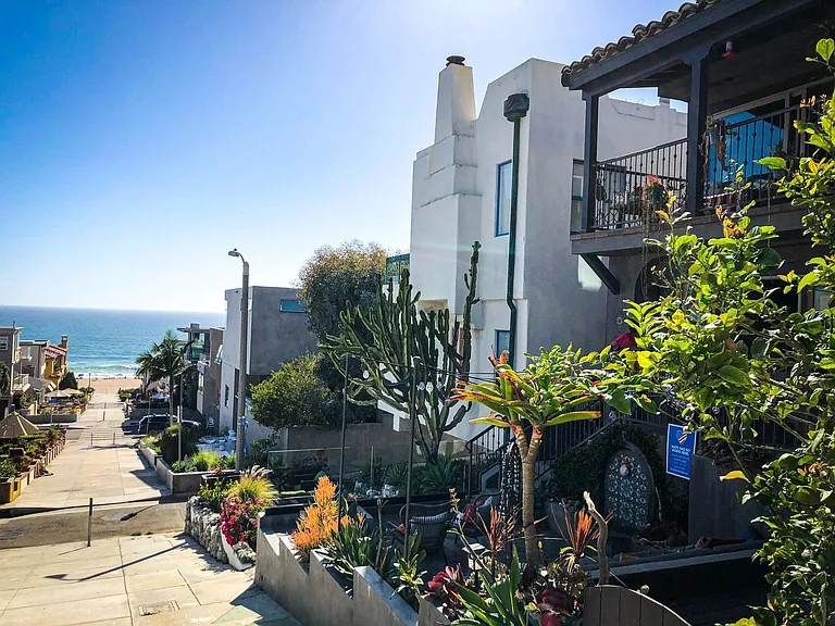 Front of walk street beach house