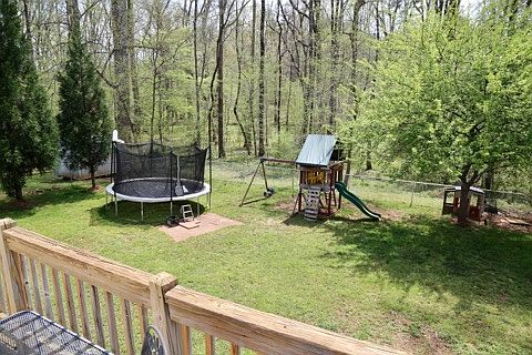 Large fenced in backyard