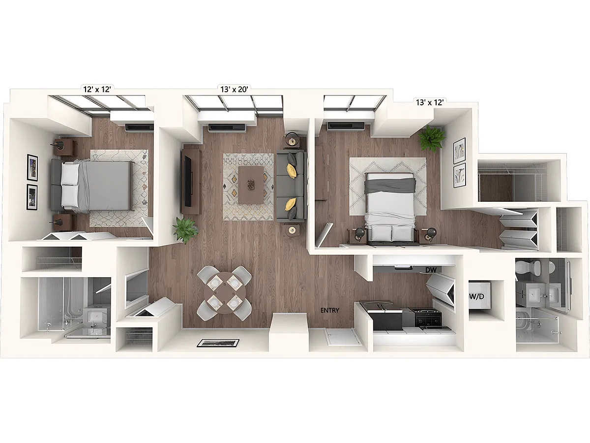 Floor plan B1-PH24-958sq